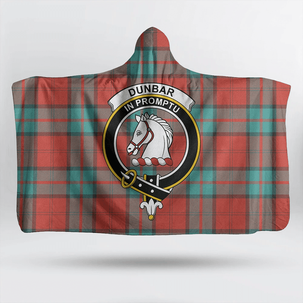Dunbar Ancient Tartan Classic Crest Hooded Blanket