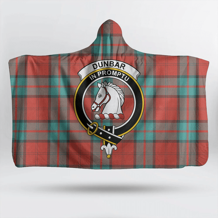 Dunbar Ancient Tartan Classic Crest Hooded Blanket