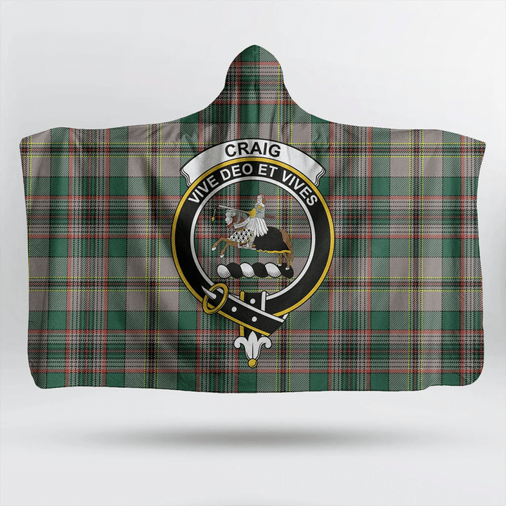 Craig Ancient Tartan Classic Crest Hooded Blanket