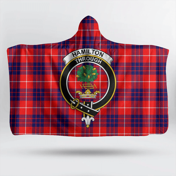 Hamilton Modern Tartan Classic Crest Hooded Blanket