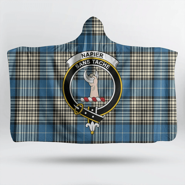 MacLean Hunting Ancient Tartan Classic Crest Hooded Blanket