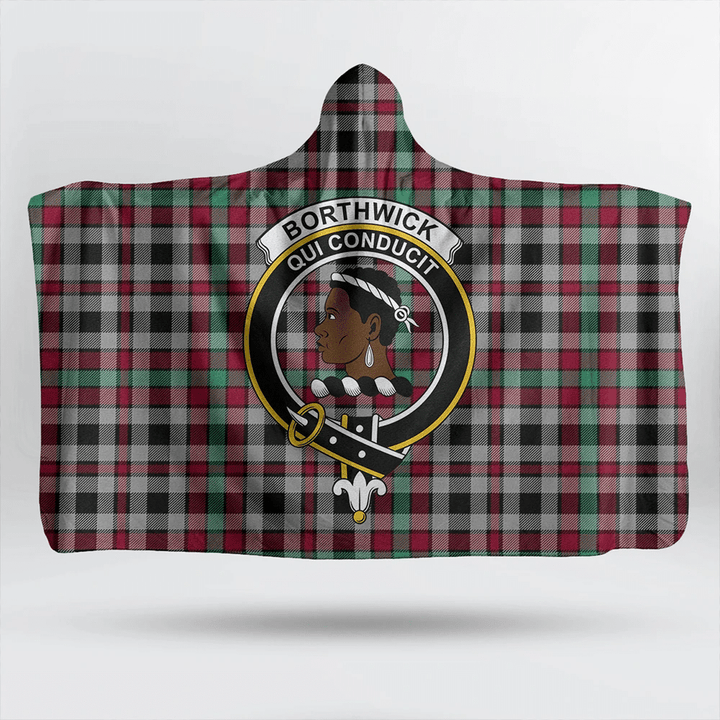 Borthwick Ancient Tartan Classic Crest Hooded Blanket
