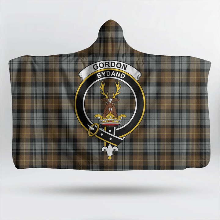 Gordon Weathered Tartan Classic Crest Hooded Blanket