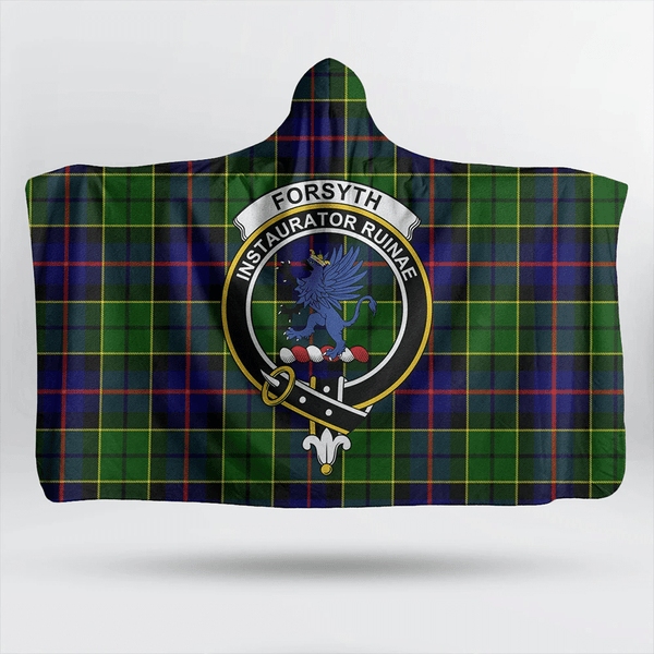 Forsyth Modern Tartan Classic Crest Hooded Blanket