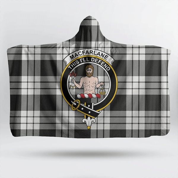 Robertson Hunting Modern Tartan Classic Crest Hooded Blanket