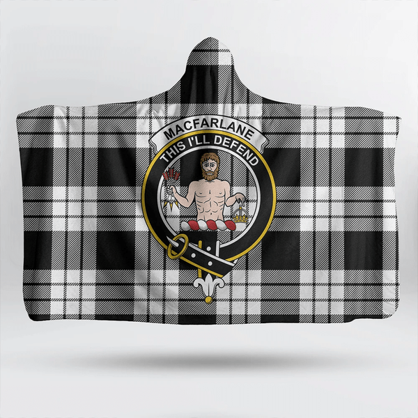 Robertson Hunting Ancient Tartan Classic Crest Hooded Blanket