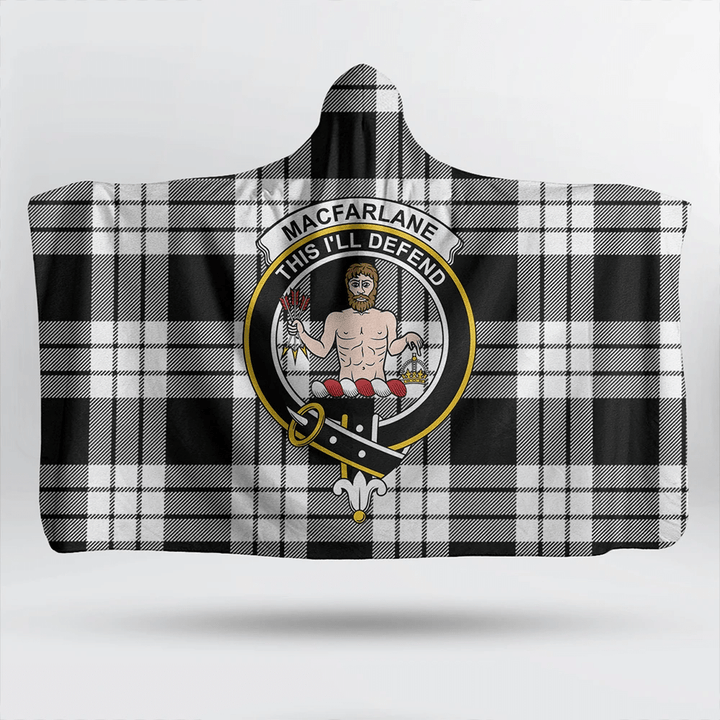 Robertson Hunting Ancient Tartan Classic Crest Hooded Blanket