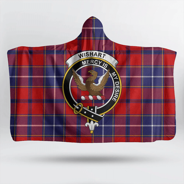 Oliphant Modern Tartan Classic Crest Hooded Blanket