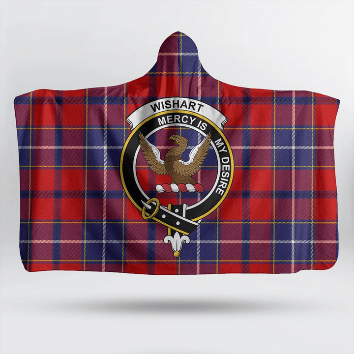 Oliphant Modern Tartan Classic Crest Hooded Blanket