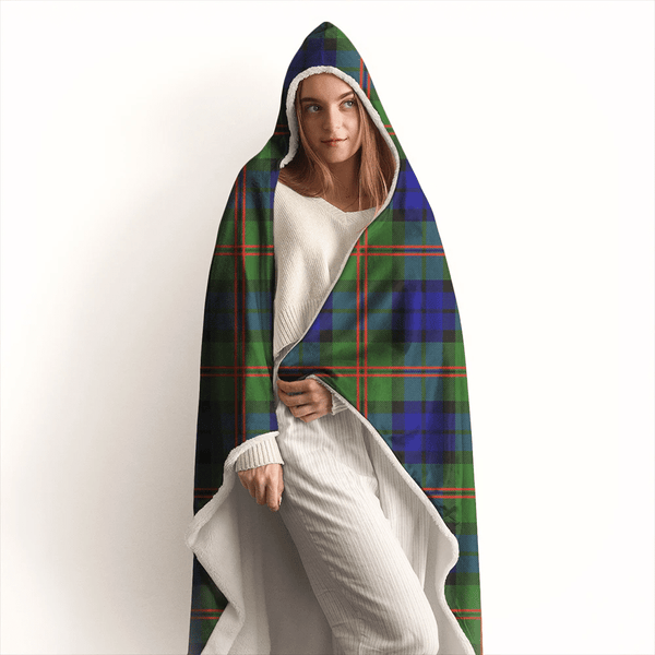 Dundas Modern Tartan Classic Crest Hooded Blanket