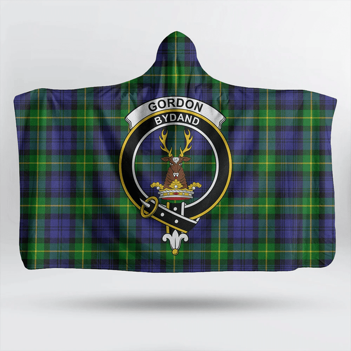 Gordon Modern Tartan Classic Crest Hooded Blanket