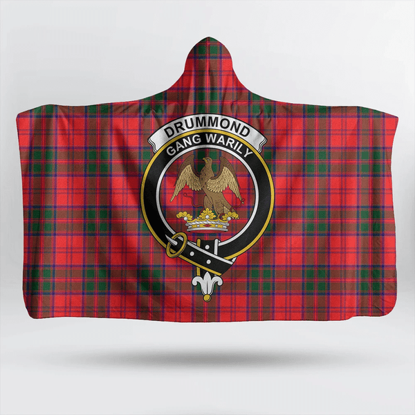 Drummond Modern Tartan Classic Crest Hooded Blanket