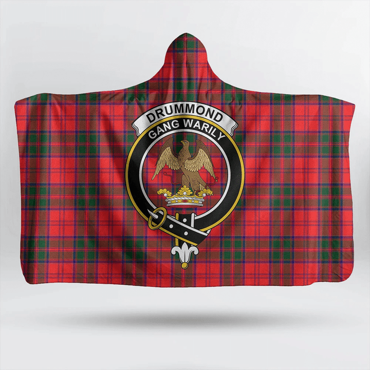 Drummond Modern Tartan Classic Crest Hooded Blanket