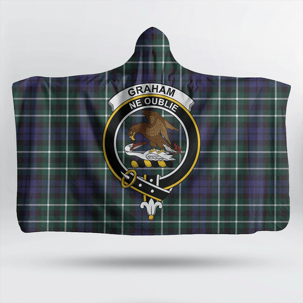 Graham of Montrose Modern Tartan Classic Crest Hooded Blanket