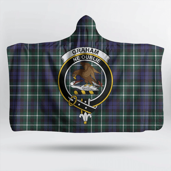 Graham of Montrose Modern Tartan Classic Crest Hooded Blanket