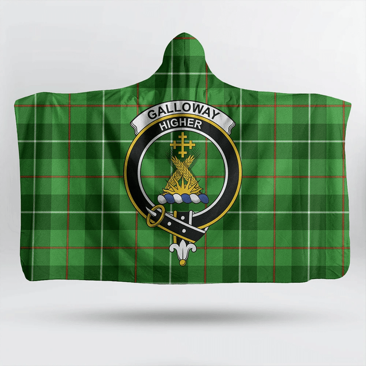 Galloway District Tartan Classic Crest Hooded Blanket
