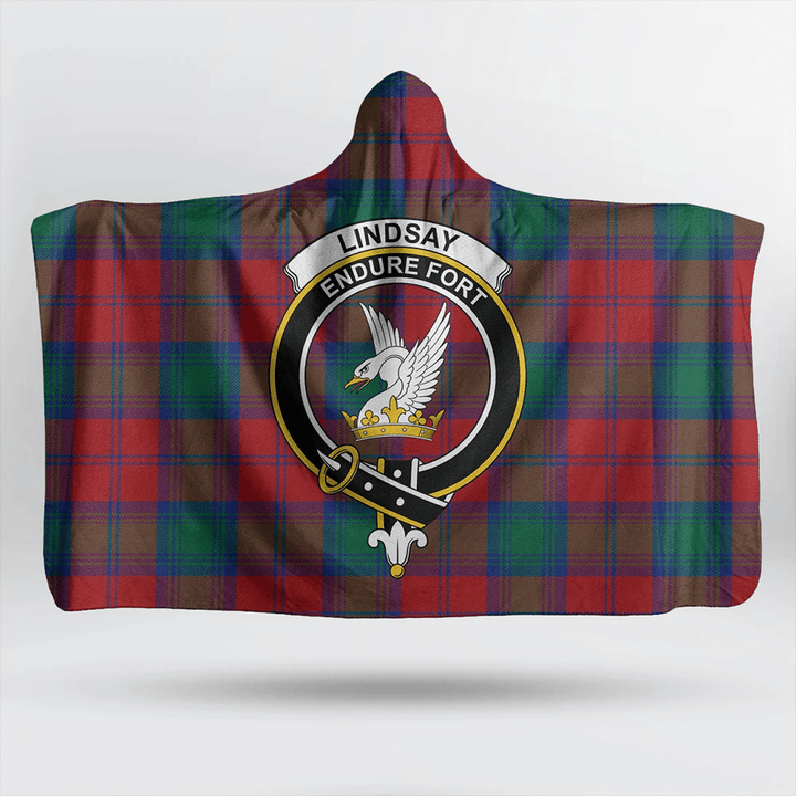 Lindsay Modern Tartan Classic Crest Hooded Blanket