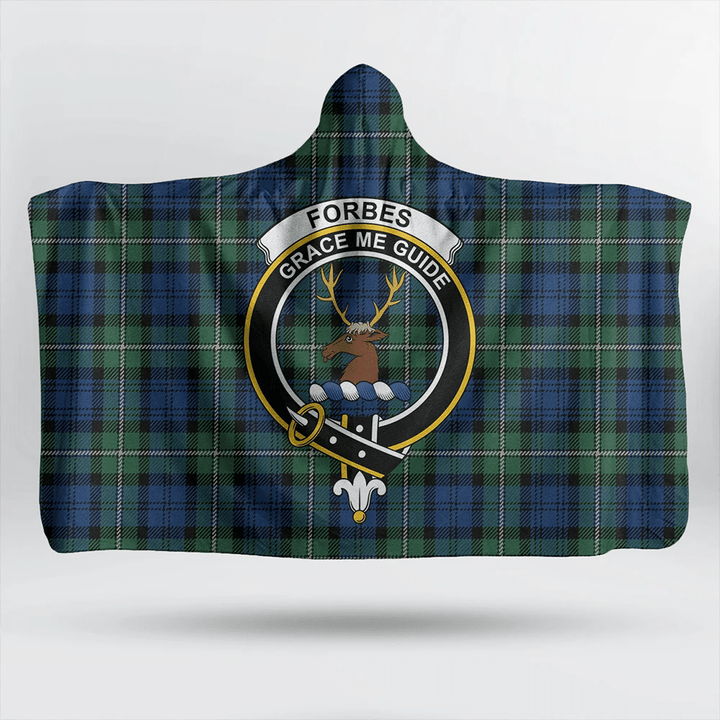 Forbes Ancient Tartan Classic Crest Hooded Blanket