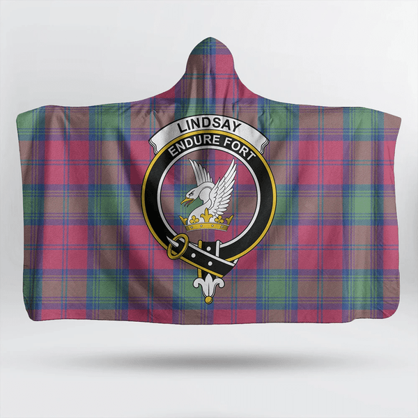 Lindsay Ancient Tartan Classic Crest Hooded Blanket