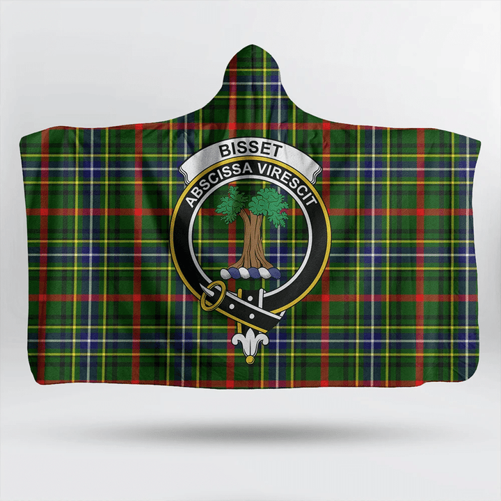 Bisset Tartan Classic Crest Hooded Blanket