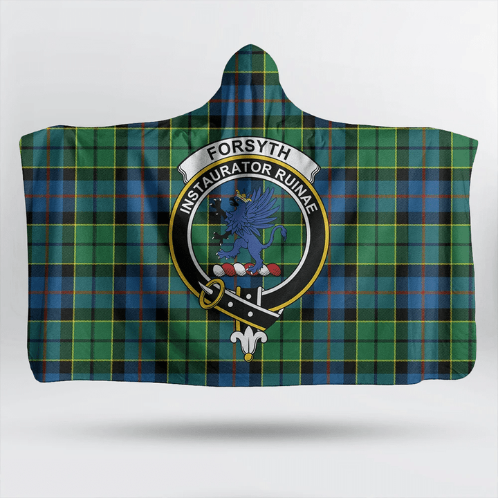 Forsyth Ancient Tartan Classic Crest Hooded Blanket