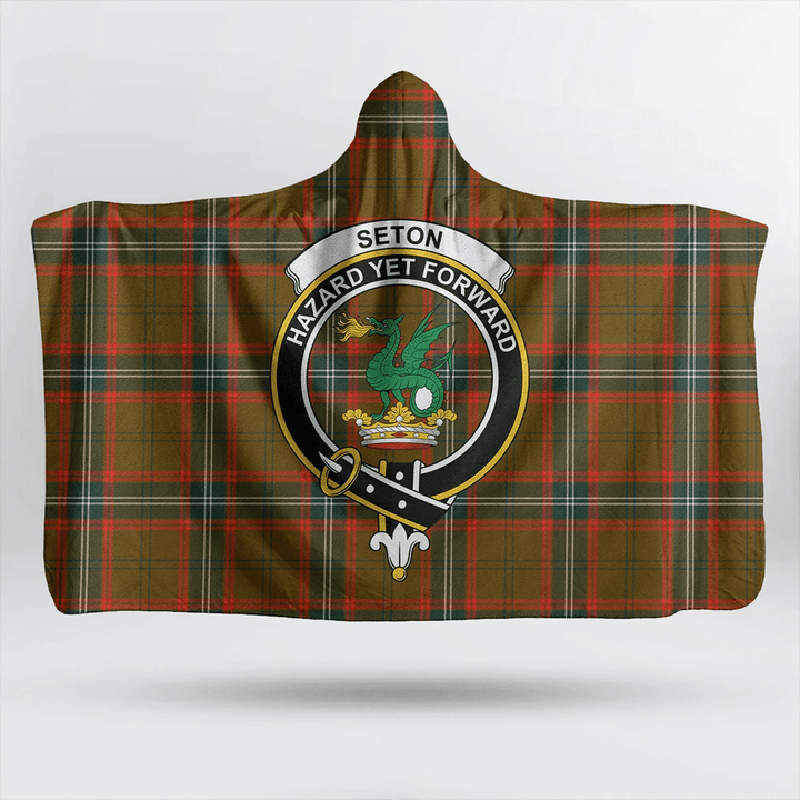 MacThomas Ancient Tartan Classic Crest Hooded Blanket