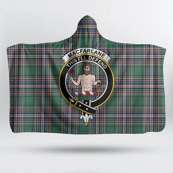Robertson Modern Tartan Classic Crest Hooded Blanket