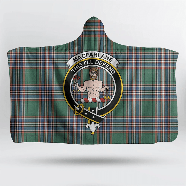Robertson Modern Tartan Classic Crest Hooded Blanket