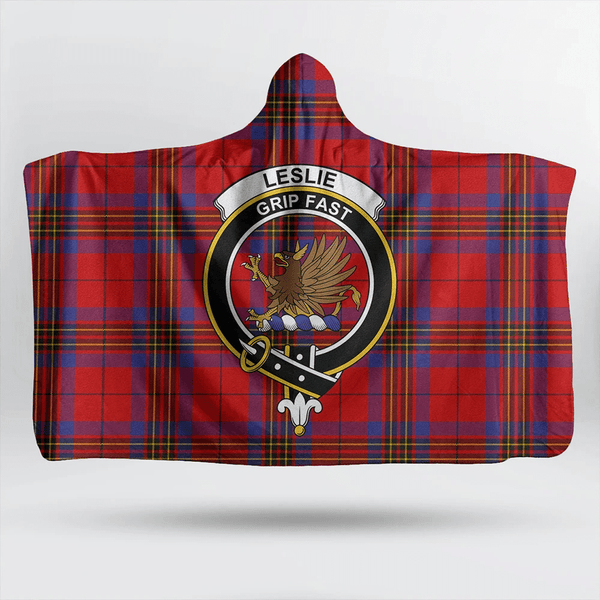 Leslie Modern Tartan Classic Crest Hooded Blanket