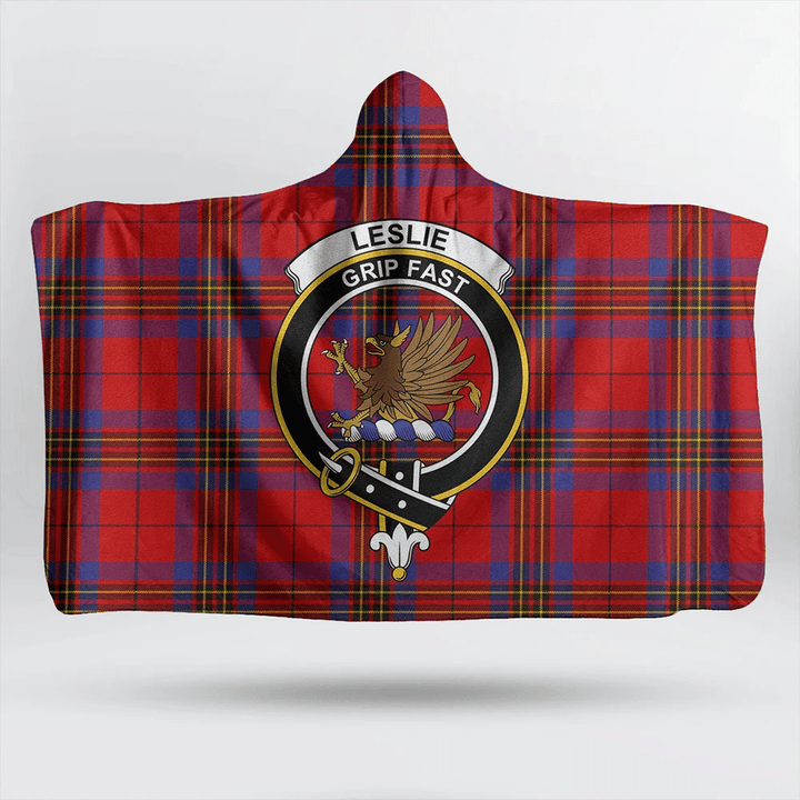 Leslie Modern Tartan Classic Crest Hooded Blanket