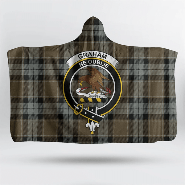 Graham of Menteith Weathered Tartan Classic Crest Hooded Blanket