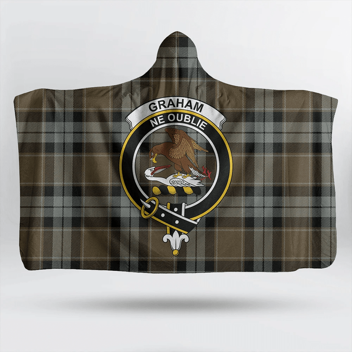 Graham of Menteith Weathered Tartan Classic Crest Hooded Blanket