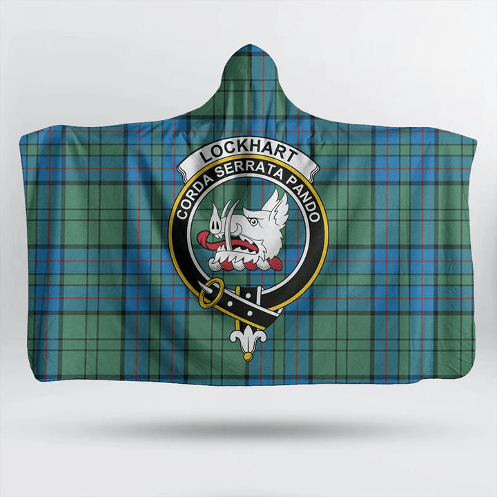 Lockhart Modern Tartan Classic Crest Hooded Blanket