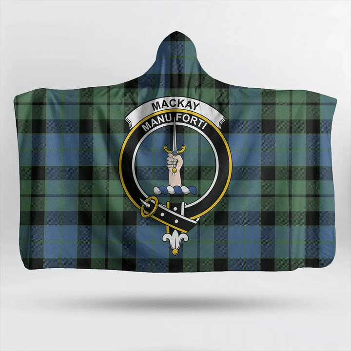 Shaw Red Modern Tartan Classic Crest Hooded Blanket