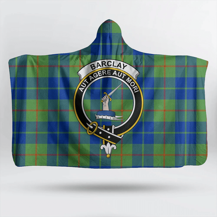 Barclay Hunting Ancient Tartan Classic Crest Hooded Blanket