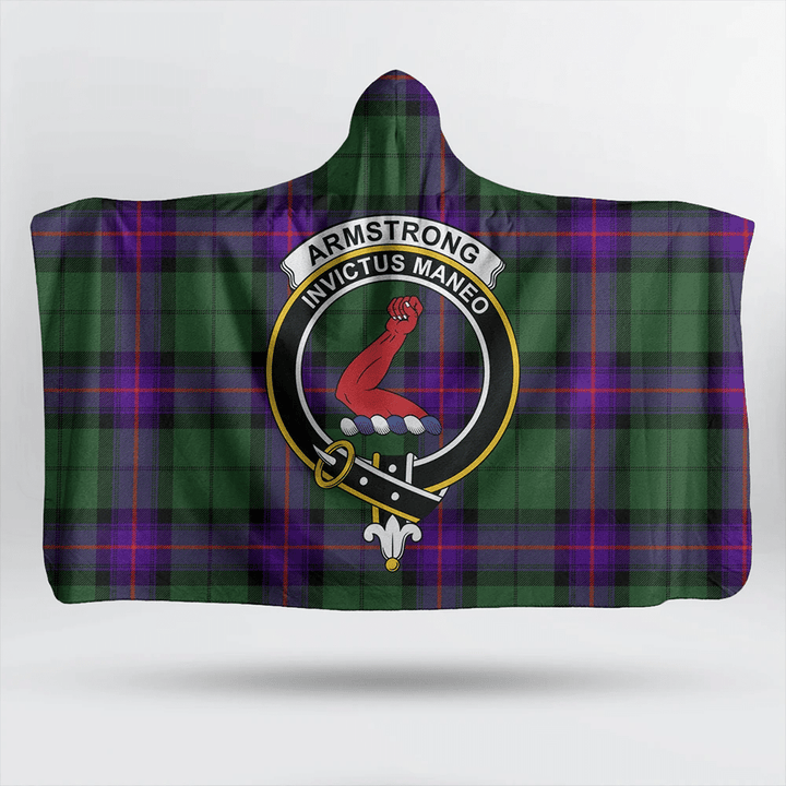 Armstrong Modern Tartan Classic Crest Hooded Blanket