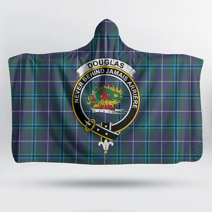 Douglas Modern Tartan Classic Crest Hooded Blanket
