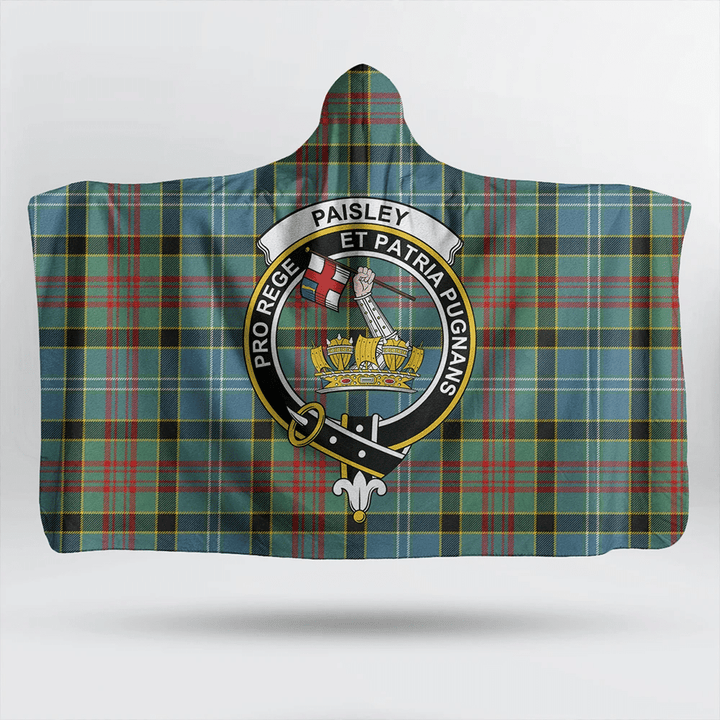 MacMillan Old Weathered Tartan Classic Crest Hooded Blanket