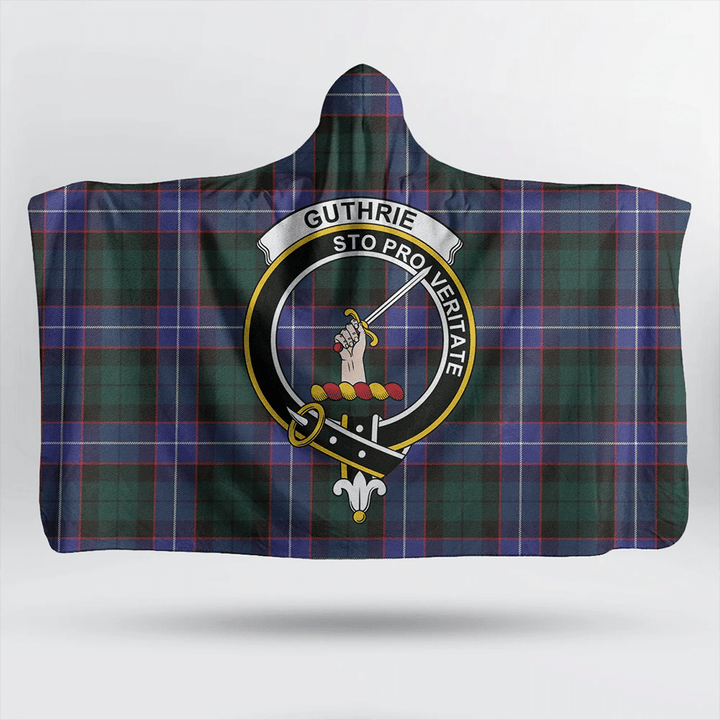 Guthrie Modern Tartan Classic Crest Hooded Blanket