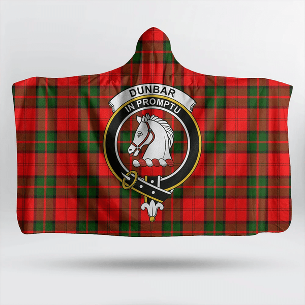 Dunbar Modern Tartan Classic Crest Hooded Blanket