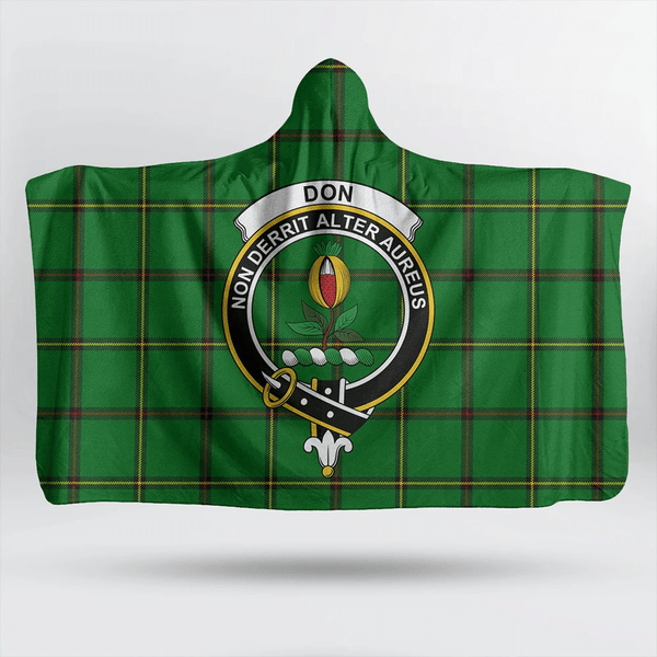 Don (Tribe-of-Mar) Tartan Classic Crest Hooded Blanket