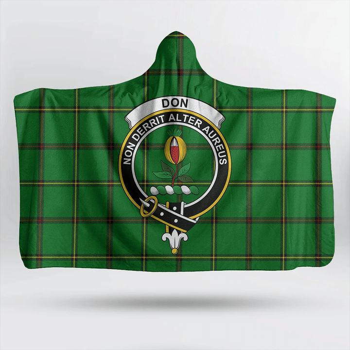 Don (Tribe-of-Mar) Tartan Classic Crest Hooded Blanket