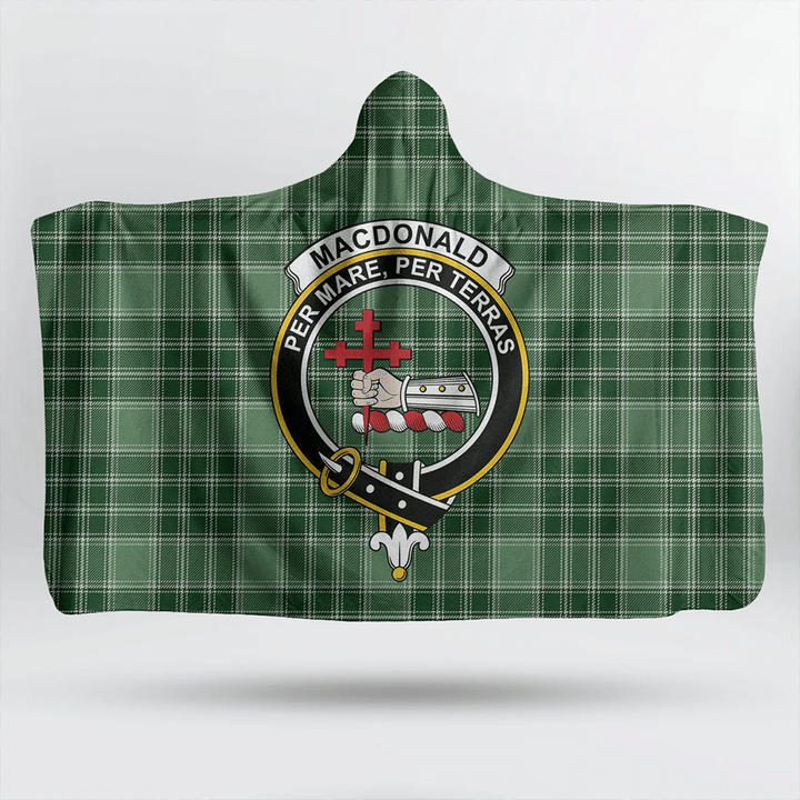MacDonald Lord of the Isles Hunting Tartan Classic Crest Hooded Blanket