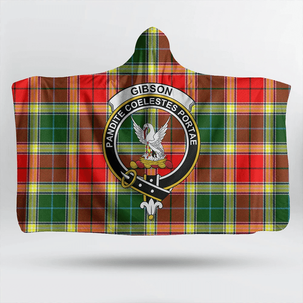 Gibbs Tartan Classic Crest Hooded Blanket