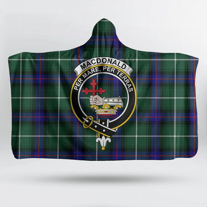 Pollock Modern Tartan Classic Crest Hooded Blanket