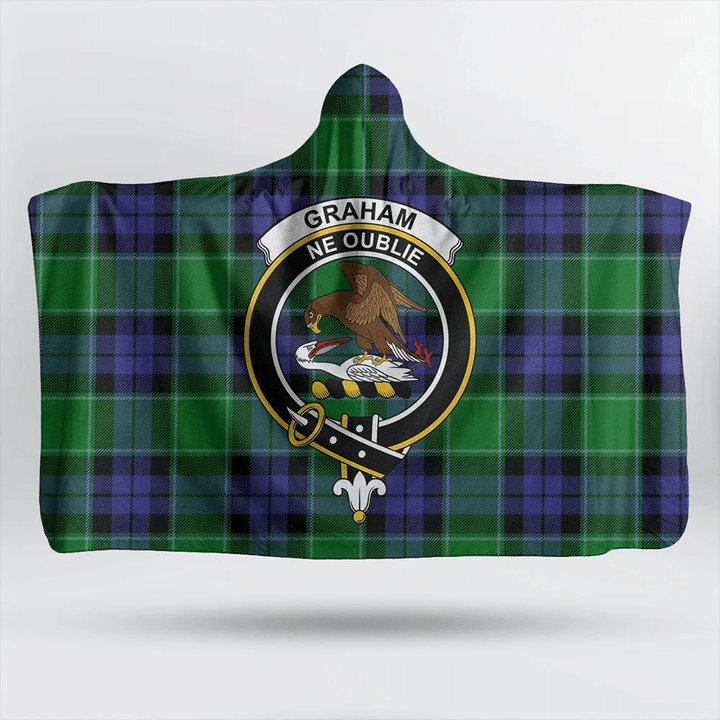 Graham of Menteith Modern Tartan Classic Crest Hooded Blanket
