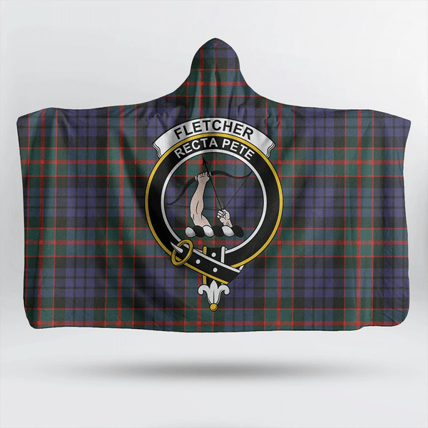 Fletcher of Dunans Tartan Classic Crest Hooded Blanket