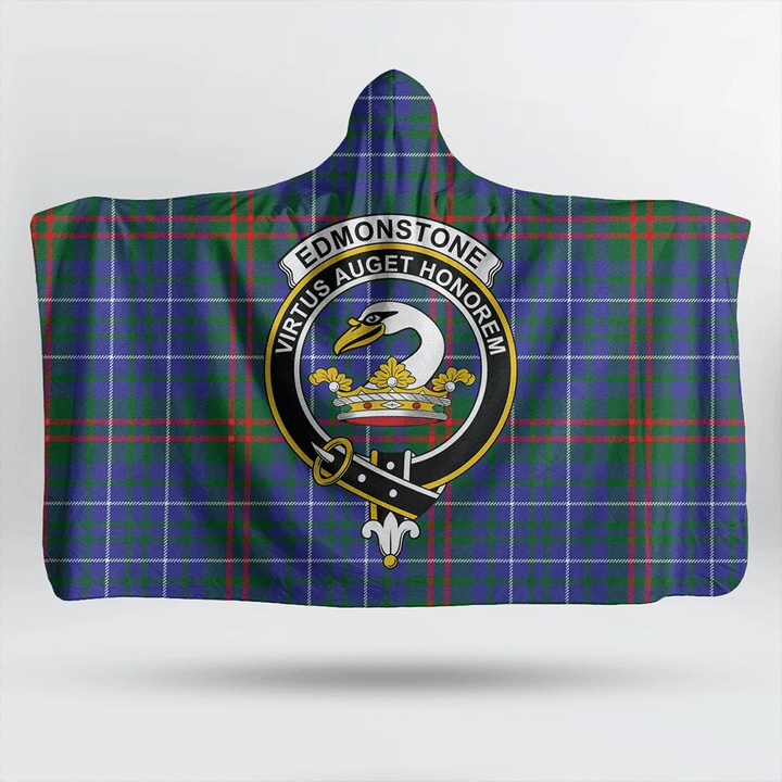 Edmonstone Tartan Classic Crest Hooded Blanket