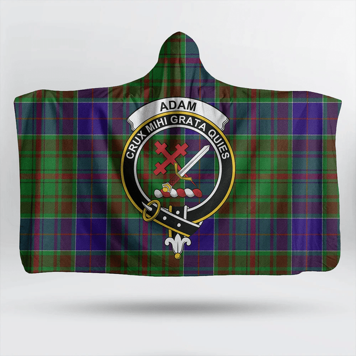 Adam Tartan Classic Crest Hooded Blanket