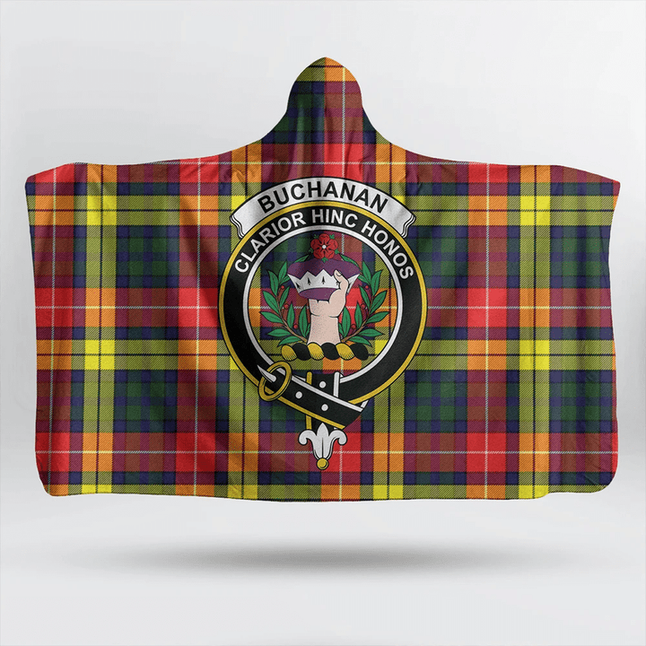 Buchanan Modern Tartan Classic Crest Hooded Blanket
